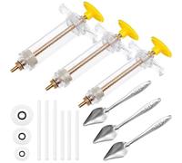 Sarini 3 Pcs Hand Baby Birds feeder Feeding Tubes, 3 Pcs Feeding Spoon, 6 Pcs Curved Gavage Tubes, for Pet Baby Bird Parrot Feed Milk and Medicine (20ml, 10ml, 50ml)