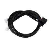 Sarini 3pcs PWM Adapter 4-Pin Fan Adaptor Cable, 30cm 4-Pin Splitter with Micro Connectors for VGA Graphics Card Cooler Fans, PWM Fan Extension Cable for PC Cooling System