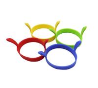 Sarini 4 Pack Egg Rings For Frying, Non Stick Fried Egg Ring Silicone Egg Frying Ring Egg Cooking Rings Heat-Resistant Pancake Rings Mold Round Egg Moulds For Frying Perfect Eggs Mcmuffin Crumpets