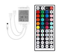 Sarini 44-Key LED Remote Controller DC12V-24V 4 Pin 2 Ports RGB Controler Box Wireless IR Remote Controller with Receiver