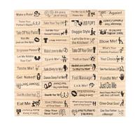Sarini 48PCS Couple's Block Game Wooden Crafts Date Night Mini Tumbling Tower Wooden Block Stacking Game Party Activity for Friends and Couples