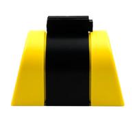 Sarini 5m Retractable Queue Barrier Tape, Wall Mounted Pull Out Queue Belt, Queuing Safety Tape Cordon (Black/Yellow)