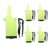 Sarini 5Pcs Two-Way Radio Waterproof Rainproof Bag Case Pouch for Motorola Kenwood Midland UV-3R UV-5R PX-888 Walkie Talkie Protective Storage for Outdoor Use（Green）