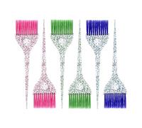 Sarini 6 Pcs Hair Dye Brush Set,Hair Colour Brush,PC Crystal Tint Applicator with Colorful Soft Bristles and Glitter Handle for DIY Hair Coloring Salon Hair Dyeing