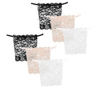 Sarini 6 PCS Women's Lace Clip-on Mock Camisole, Bra Insert Coverage Women's Modesty Patch Tank Tops, Dress Cover Ups
