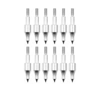 Sarini 8.8mm Metal Arrowhead,Outdoor Practice Arrowhead for outer diameter 8.8mm arrow shaft,Silver-12PCS