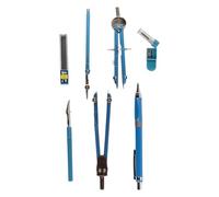 Sarini Aluminum Alloy 9-Piece Compass Sketching Engineering Geometry Drawing Tool Multifunctional Drawing Kit