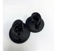 Sarini Black Right Ear Displays Model Silicone Ear Model Silicone Flexible Ear Model with Display Stands for Teaching Tools Jewelry Display Earrings Professional Piercings