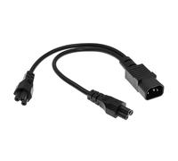 Sarini C14 to C5 Power Cable Extension 1 to 2 Power Y Splitter Adapter Cable for LCD Desk Lamp