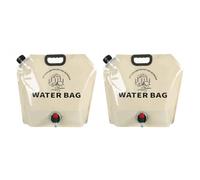 Sarini Camping Water Container Bag - Collapsible 9L Water Storage Carrier with Spigot for Outdoors Camping Picnic BBQ Hiking Backpack Survival Kit