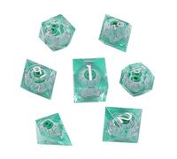 Sarini DND Dragon Eye Dice Dice Set Resin Sharp Edged Dice Set with Gift Box, Dungeons and Dragons Polyhedral DND Dice Role Playing Dice Set (Green)