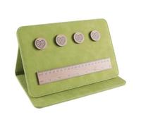 Sarini Magnetic Pattern Holder Foldable Knitting Chart Keeper with Magnet Ruler and Round Magnets for Crochet and Knitting Projects,yellowish Green Chart Display Holder