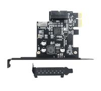 Sarini PCIE USB3.2 GEN1 Type-E Expansion Card, PCI Express 1X To 20Pin Front Panel Type C Connector (A Key) And 19Pin Socket, 5Gbps PCIE USB Adapter With D720201 Chip