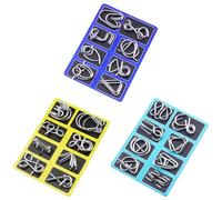 Sarini Set for Mini Brain Teasers Metal Puzzle, IQ Tools IQ Test Mind Game Tools Magic Trick Educational Intelligence Puzzles for Teens Students and Adults, Set of 24