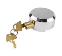 Sarini Shackleless Padlock Heavy Van Lock Round Concealed Padlock with 2 Keys Hardened Steel Padlock Heavy Duty Chrome Plated Security Door Lock