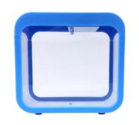 Sarini Small Creative Aquarium Decoration, Goldfish Tank Color Changing Light, Mini Hatchery Fish Tank, Blue Plastic Reptile Decoration