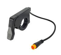 Sarini Universal Hall-Effect Thumb Throttle (3-Pin SM Connector) - Quick Release E-Bike Accelerator, Compatible with Standard 0.8-4.2V Hall Controllers Only