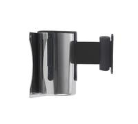 Sarini Wall Mount Queue Barrier Belt Retractable Barrier with 9ft / 3m Belt for Retail Stores, Airports, Banks, School