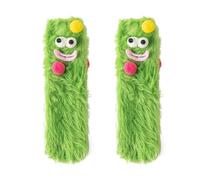 Sarini Warm Cozy Fluffy Cartoon Monster Socks Coral Velvet Three-Dimensional Quirky Winter Funny Fuzzy Cozy Socks for Women Christmas