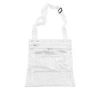 Sarini White Transparent Bag, TPU Transparent Shoulder Bag,Transparent Shoulder Bag with Inner Pocket and Adjustable Strap for Various Football Games,Sporting Events