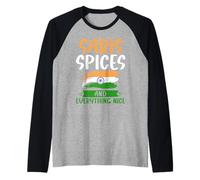 Saris Spices and Everything Nice Indian Raglan Baseball Tee