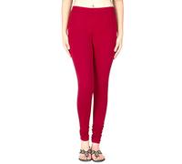 Sarjana Handicrafts Women’s Cotton Churidar Plain Leggings Slim Fit Pants, Red