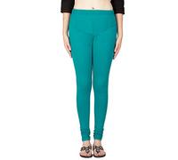 Sarjana Handicrafts Women’s Cotton Churidar Plain Leggings Slim Fit Pants, Turquoise