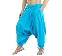 SARJANA Men's Cotton Solid Harem Pants Unisex Baggy Yoga Drop Crotch Trouser Free Size