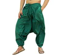 SARJANA Men's Cotton Solid Harem Pants Unisex Baggy Yoga Drop Crotch Trouser Free Size