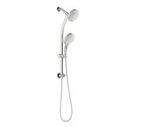 Sarlai Dual Shower Head Combo Sets,5-Funtion Handheld Shower Head with Stainless Steel Hose and Free Adjustable Slide Bar,5 inch Chrome Rainfall Water Shower,2-Way Diverter for Easy Reach