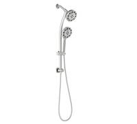 Sarlai Shower Mixer Set,7 Spray Jet Modes Adjustable Shower Riser Rail Kit,4.7 Inch Shower Head and Hose for Bathrooms,Shower Head 2-Way Diverter,Brushed Nickel