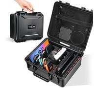 sarlar Hard Carrying Case for Nintendo Switch 2, IPX6 Waterproof Case for Console, Joy-Con 2 Controller, Charging Grip, Strap, Dock, Pro Controller, AC Adapter, Ultra Protector for Travel, Black