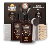 SARNA BASEBALL Glove Maintenance Kit - Premium Leather Conditioner and Leather Cleaner (8 oz.) - Includes Cleaning and Conditioning Brushes and Microfiber Towel