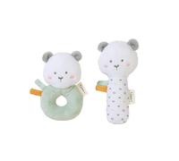 Saro 21761 Rattle / Grasping Toy Set of 2 Panda Bear - Sweet & Fun Mint