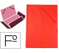 SARO - Folder Folio Flaps PVC with Elastic Bands Red
