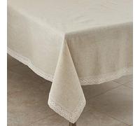 SARO LIFESTYLE 931 Tablecloth Natural 90 Inch Square, Sold Per 1 PC