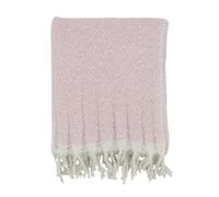 SARO LIFESTYLE Chic Faux Mohair Herringbone Fringed Throw
