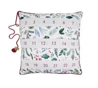 SARO LIFESTYLE Holiday Advent Calendar Throw Pillow Cover - Interactive Christmas Countdown Throw Pillow Cover for Seasonal Decor, Holiday Traditions and Festive Family Homes, 20"x20", Multi