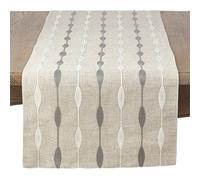 SARO LIFESTYLE Table Runner, Natural, 16" x 70"