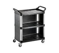 Saro Serving/Cleaning Trolley, Silver, 43 x 84.5 x 95 cm