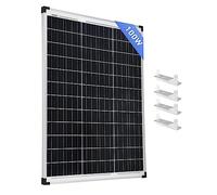SARONIC 100W Solar Panel High-Efficiency Monocrystalline Module PV Power Charger 12V Solar Panels with Z Brackets for Home, Motorhome, Sheds, Boat, Caravan, Campervan