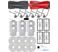 Saros 20 Replacement Parts Kit for Roborock Qrevo Edge 2/Qrevo Curv 2 Pro/Qrevo 2 Pro/Saros 10R- 29pc Maintenance Bundle: 2 Roller Brushes, 6 Side Brushes, 4 Filters, 8 Mop Pads, 6 Dust Bags + Tools
