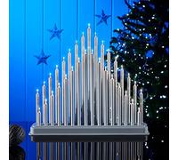 Sarrah Little Store Christmas Candle Bridge - Arch 33 - Beautiful & Attractive - Warm White LED Blub - Clear Fairy Light - Table Decoration Tower (White)