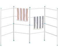 Sarrah Little Store Concertina Rotary Winged Radiator Airer - Free Standing Rotary - Lightweight Strong Design - Indoor Outdoor - Clothes laundry Dryer Rack Foldable (4 Fold Airer)