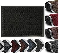 Sarrah Little Store PVC Non Slip Door Mat - Rubber Backed Runner Barrier - Mats Rug - Kitchen Boundary - Water Absorption - Slip Resistance - Soft Microfiber - Machine Washable (Charcoal 50 x 80)