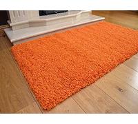 Sarrah Little Store Shaggy Rugs - Super Soft Rug - Fluffy Rug - Living Room Rugs - Non Slip - Indoor Carpet Hallway Runner - Soft Funky Thick Long Pile Carpet (Orange, 120 x 170 cm)