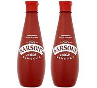 Sarsons Malt Vinegar 300ml (Pack of 2) | Iconic British Malt Vinegar | Perfect for Seasoning, Pickling, and Cooking | Rich & Tangy Flavor | Lightweight, Shatterproof Plastic Bottles