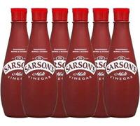 Sarsons Malt Vinegar 300ml (Pack of 6) | Iconic British Malt Vinegar | Perfect for Seasoning, Pickling, and Cooking | Rich & Tangy Flavor | Lightweight, Shatterproof Plastic Bottles