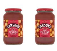 Sarson's Ready & Spiced Malt Pickling Vinegar, Craft Brewed, Perfect for Pickled Onions & Beetroot, 2 Jars