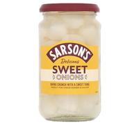 Sarson's Sweet & Mild Silverskin Onions - 6 x 460g, Crisp, Tangy Pickled Onions in a Sweet and Mild Vinegar, Fantastic for Adding Flavour & Crunch, No Artificial Preservatives, Vegetarian Friendly